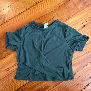 Kids green athleisure top